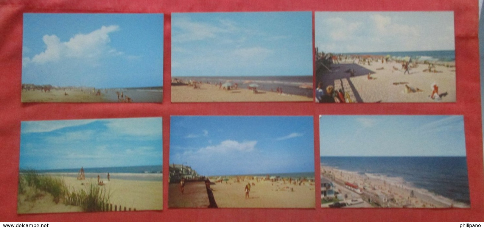 Lot Of 6 Cards ---- Beach Scenes - Maryland > Ocean City  Ref 4348 - Ocean City