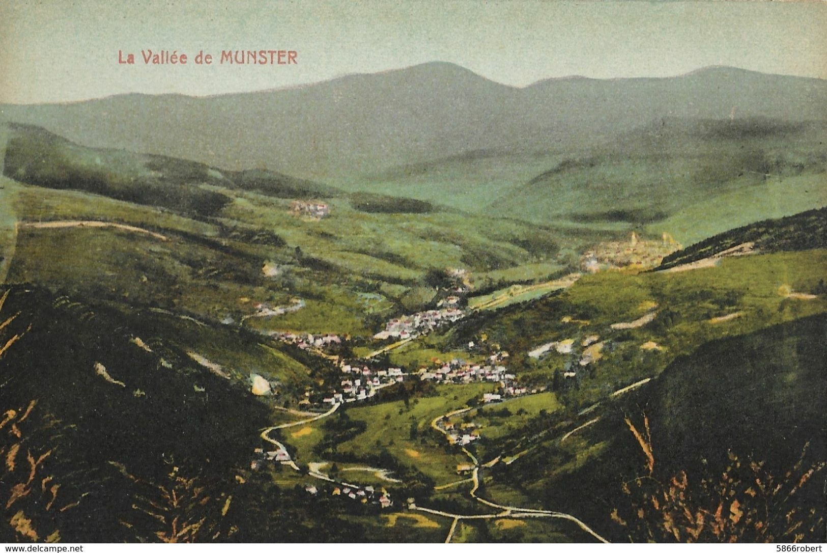 CARTE POSTALE ORIGINALE ANCIENNE COULEUR : LA VALLEE DE MUNSTER  HAUT RHIN (68) - Munster