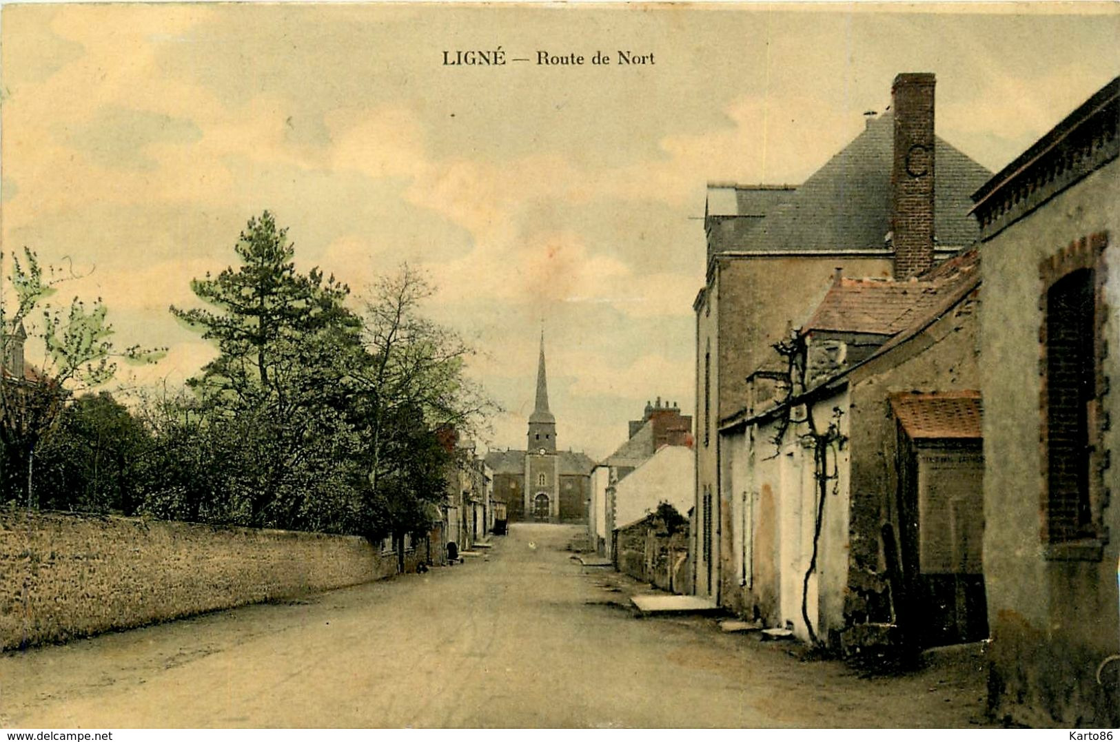 Ligné * Route De Nort * L'église Du Village - Ligné