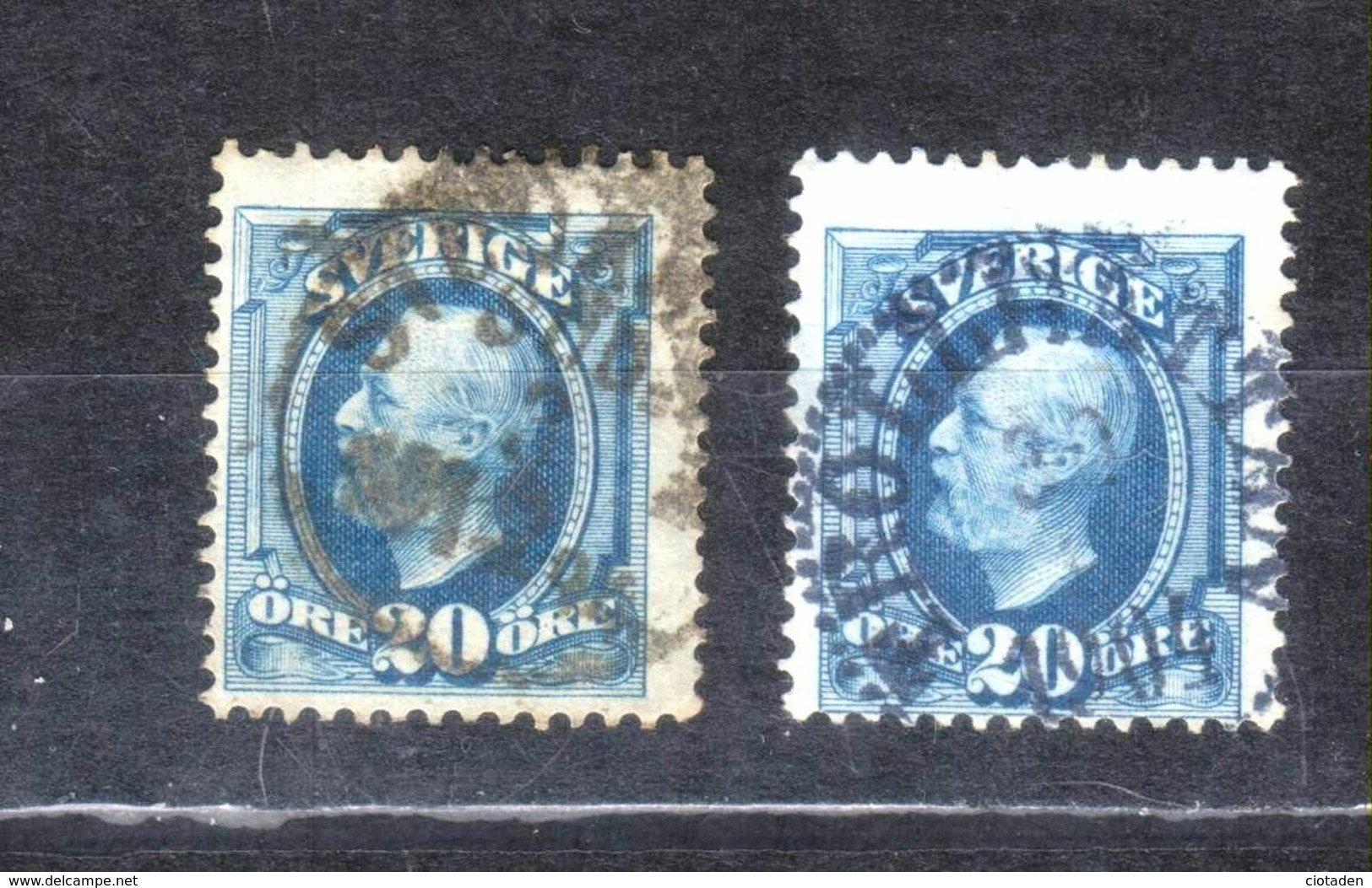 Variété Sur 20 öre Sweden Oscar II - Variétés Et Curiosités