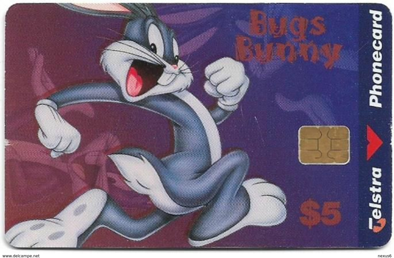 Australia - Telstra (Chip) - N Series 1998 Looney Tunes - Bugs Bunny, Exp. 06.2000, 5$, Used - Australia