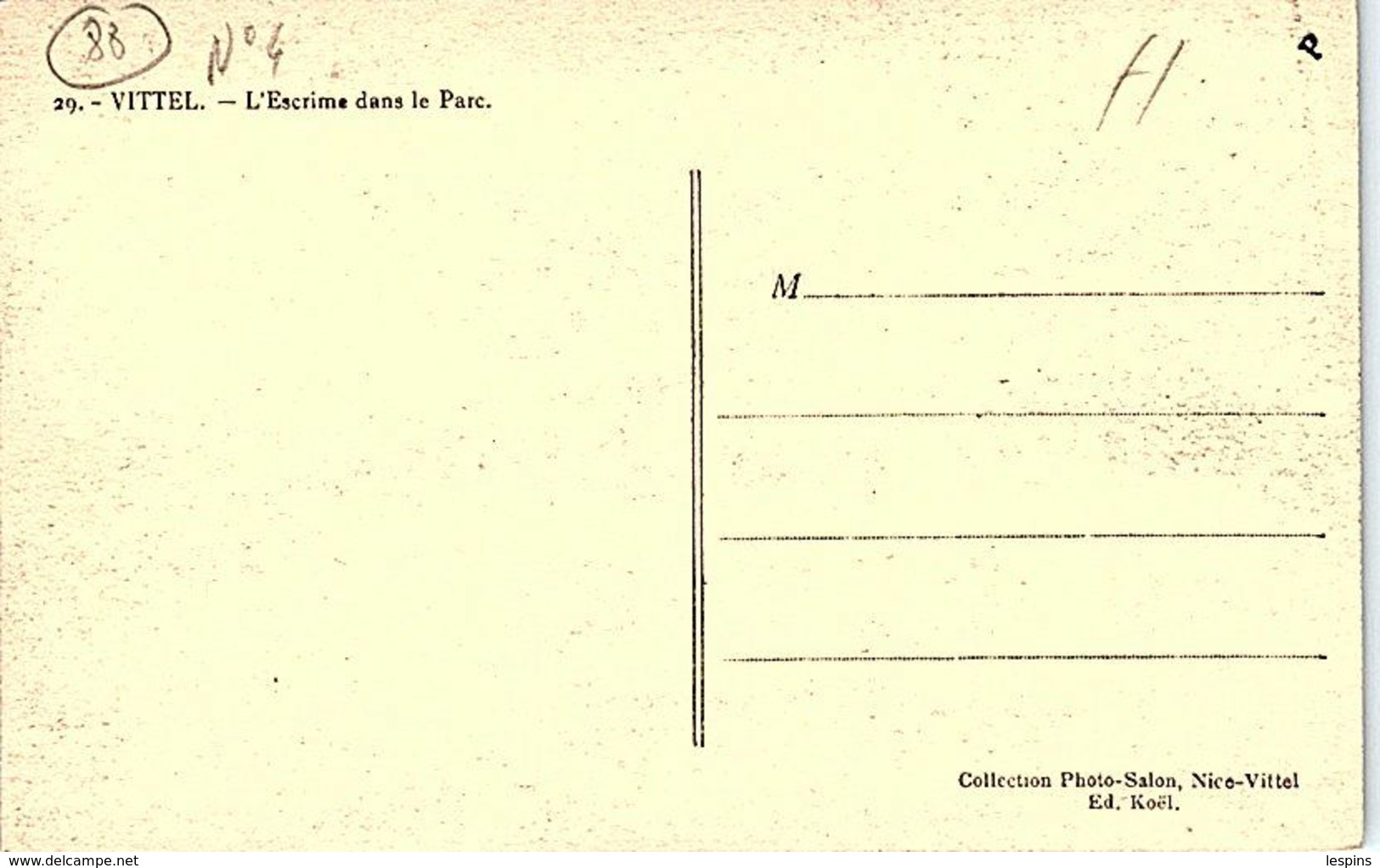 SPORTS - ESCRIME -- 03 - VITTEL - L'Escrime Dans Le Parc - Escrime