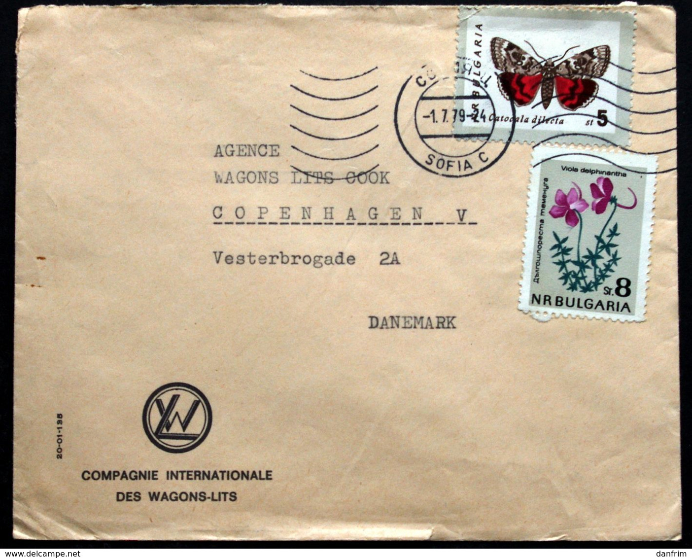 Bulgaria  Cover To Denmark ( Lot 306 ) - Covers & Documents