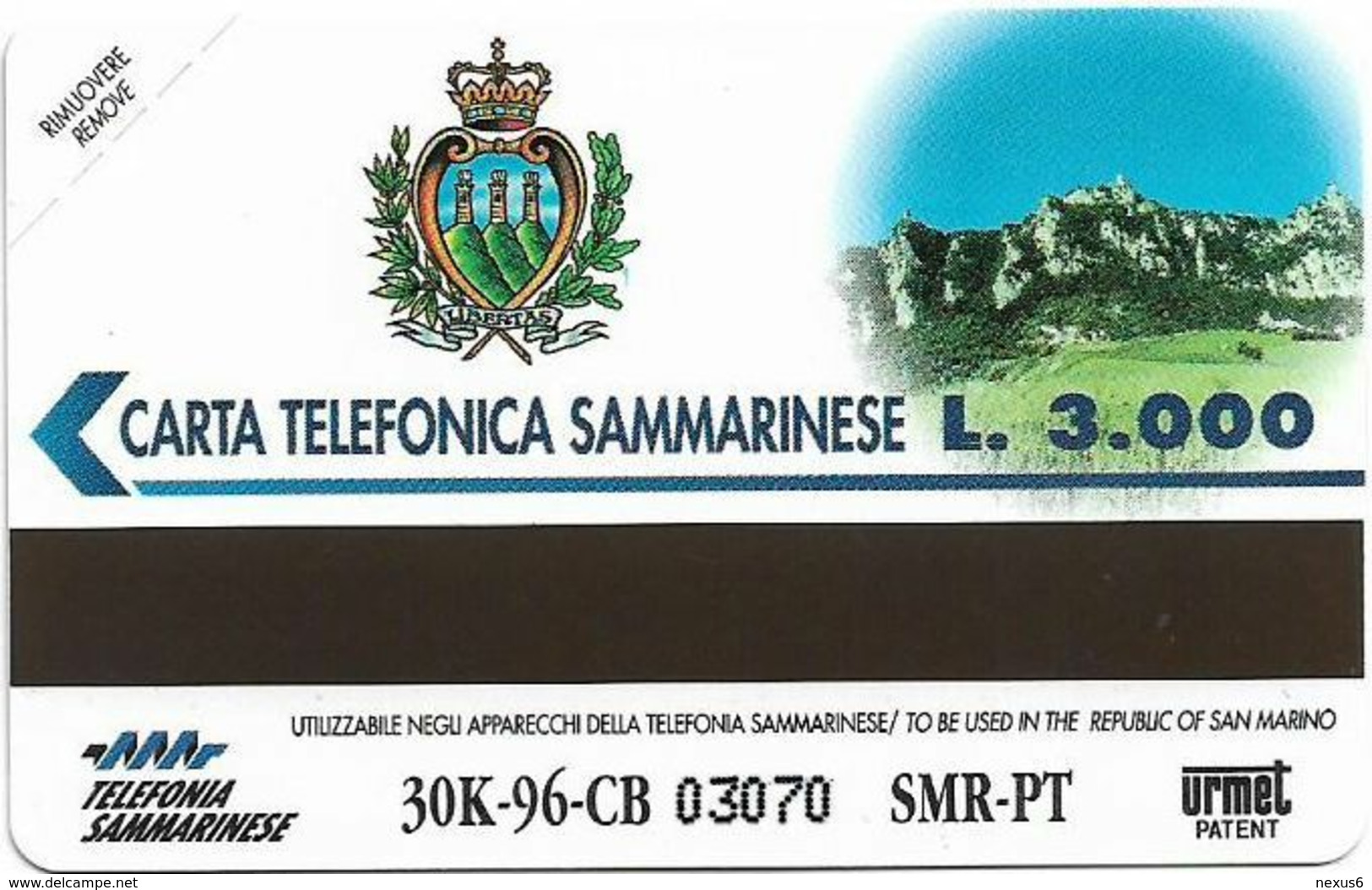 San Marino (URMET) - RSM-008 - Pronto, Chi Parla - Japan - 08.1996, 3.000L, 40.000ex, Mint - San Marino