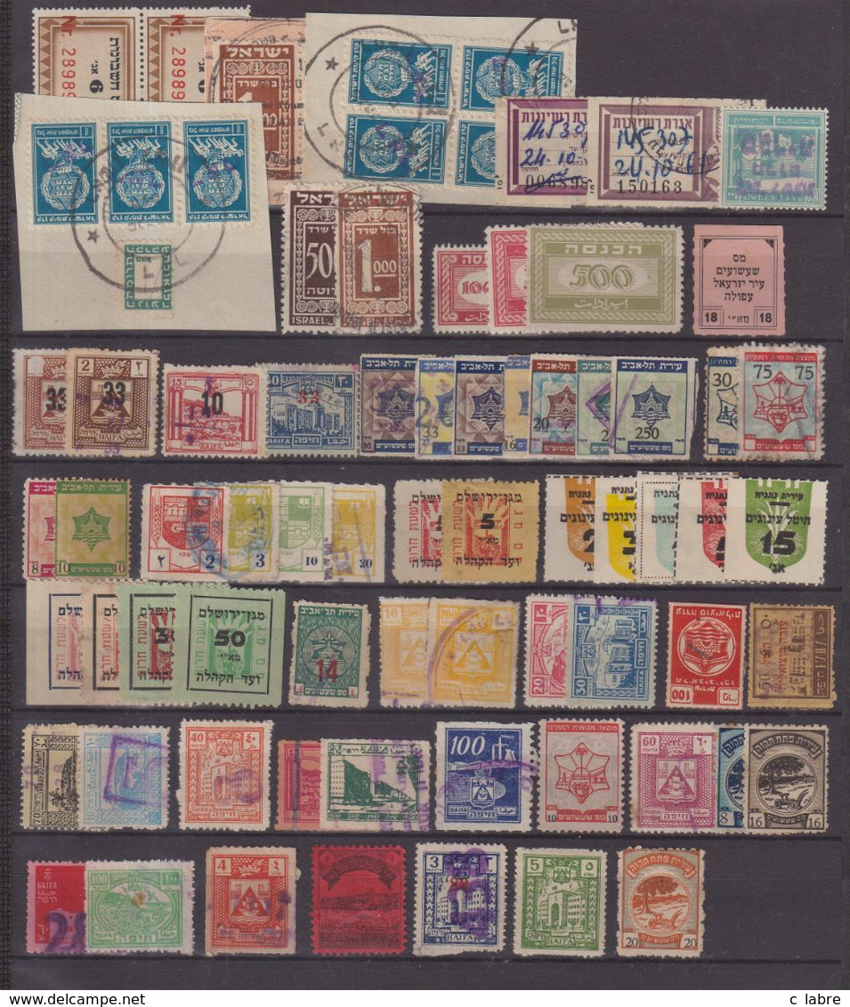 ISRAEL : FISCAUX . + DE 65 TIMBRES . 1948/65 . - Verzamelingen & Reeksen