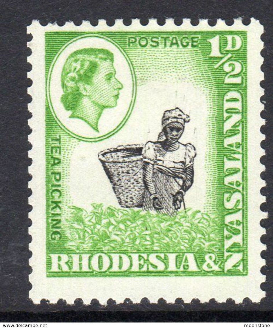 Rhodesia & Nyasaland 1957-62 Definitives ½d Coil Stamp, MNH, SG 18a (BA) - Rhodésie & Nyasaland (1954-1963)