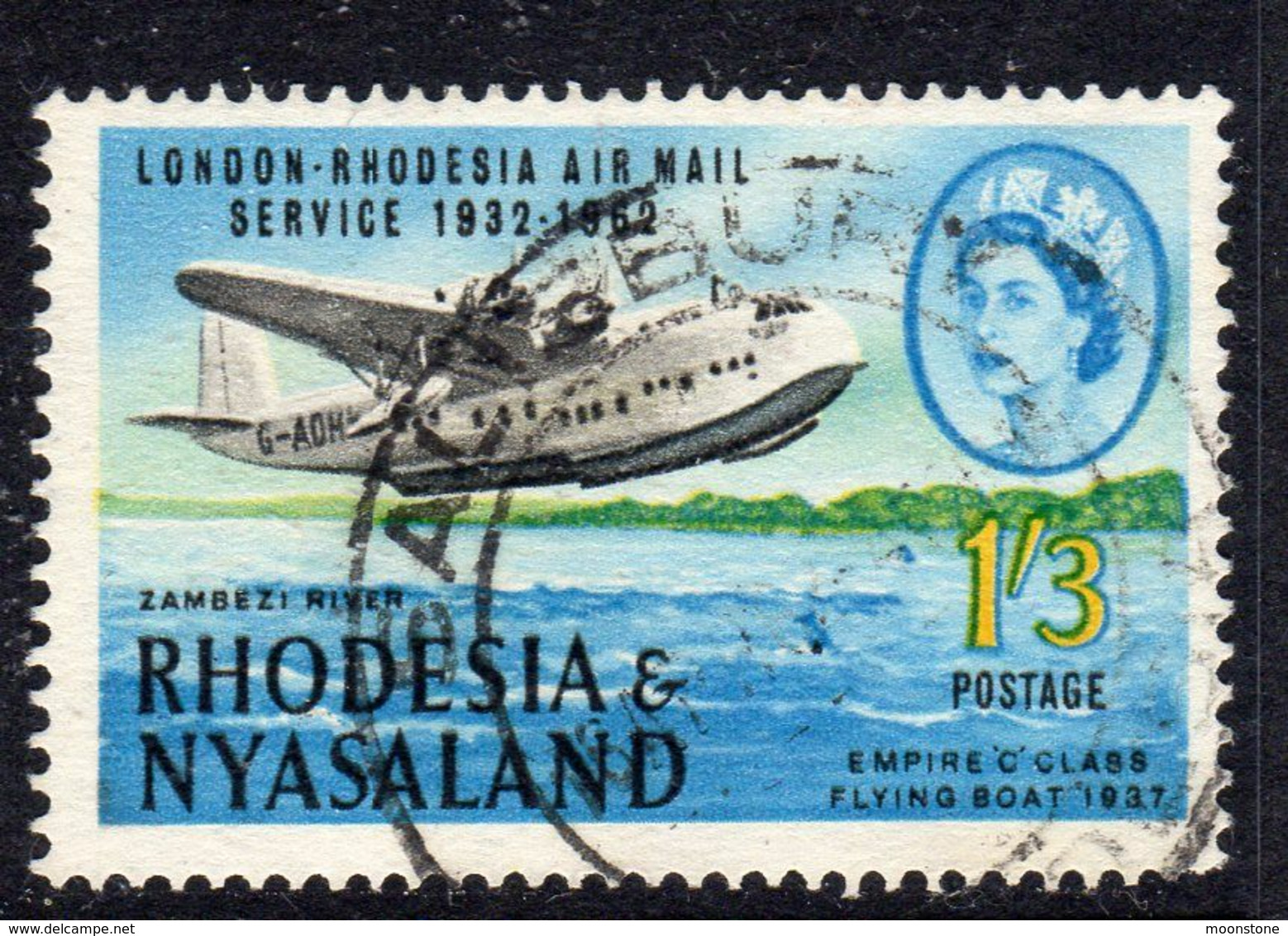 Rhodesia & Nyasaland 1962 30th Anniversary Of 1st Airmail Service 1/3d Value, Used, SG 41 (BA) - Rhodesia & Nyasaland (1954-1963)