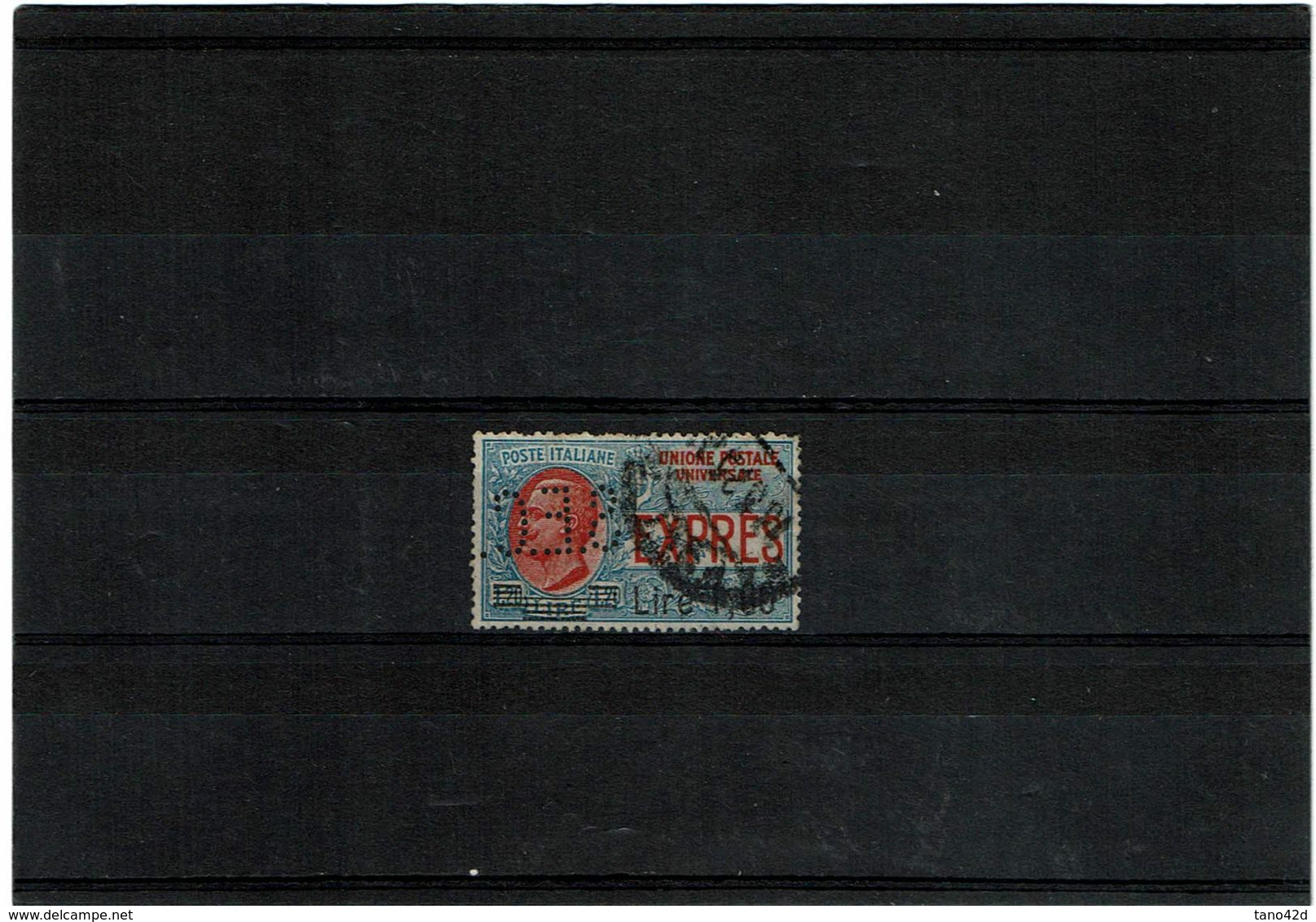 LRD11 - ITALIE REGNE VE III TIMBRE EXPRES 1L20 SURCHARGE 1L60 PERFORE "SEC" OBL. PETITS DEFAUTS DE DENTELURE - Perforadas