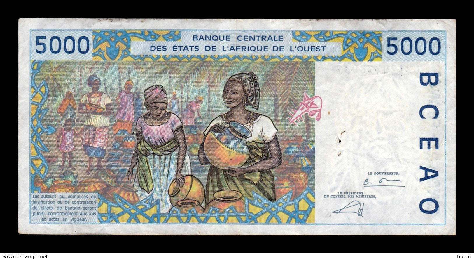 West African St. Senegal 5000 Francs 2002 Pick 713Kl T.931 BC/MBC F/VF - Senegal