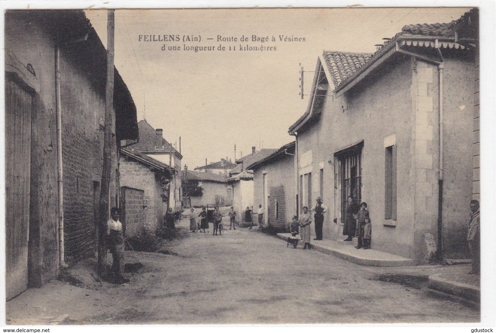 Ain - Feillens - Route De Bagé à Vésines D'une Longueur De 11 Kilomètres - Montluel