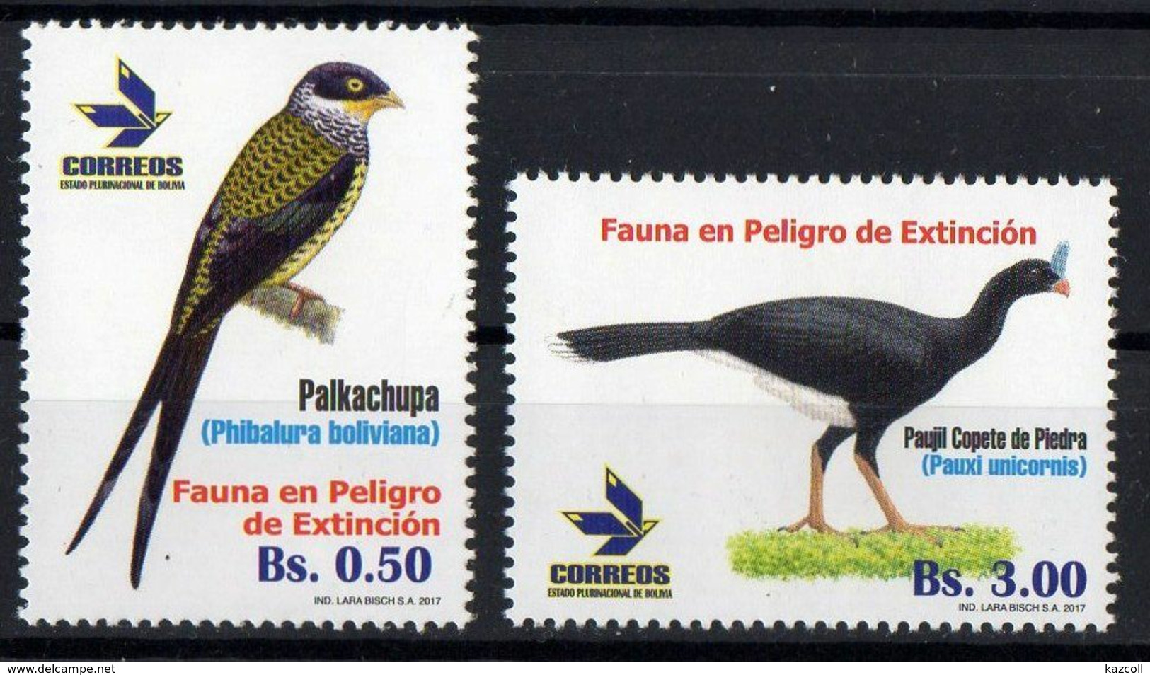 Bolivia  2017 .Birds. Fauna.  MNH - Bolivia