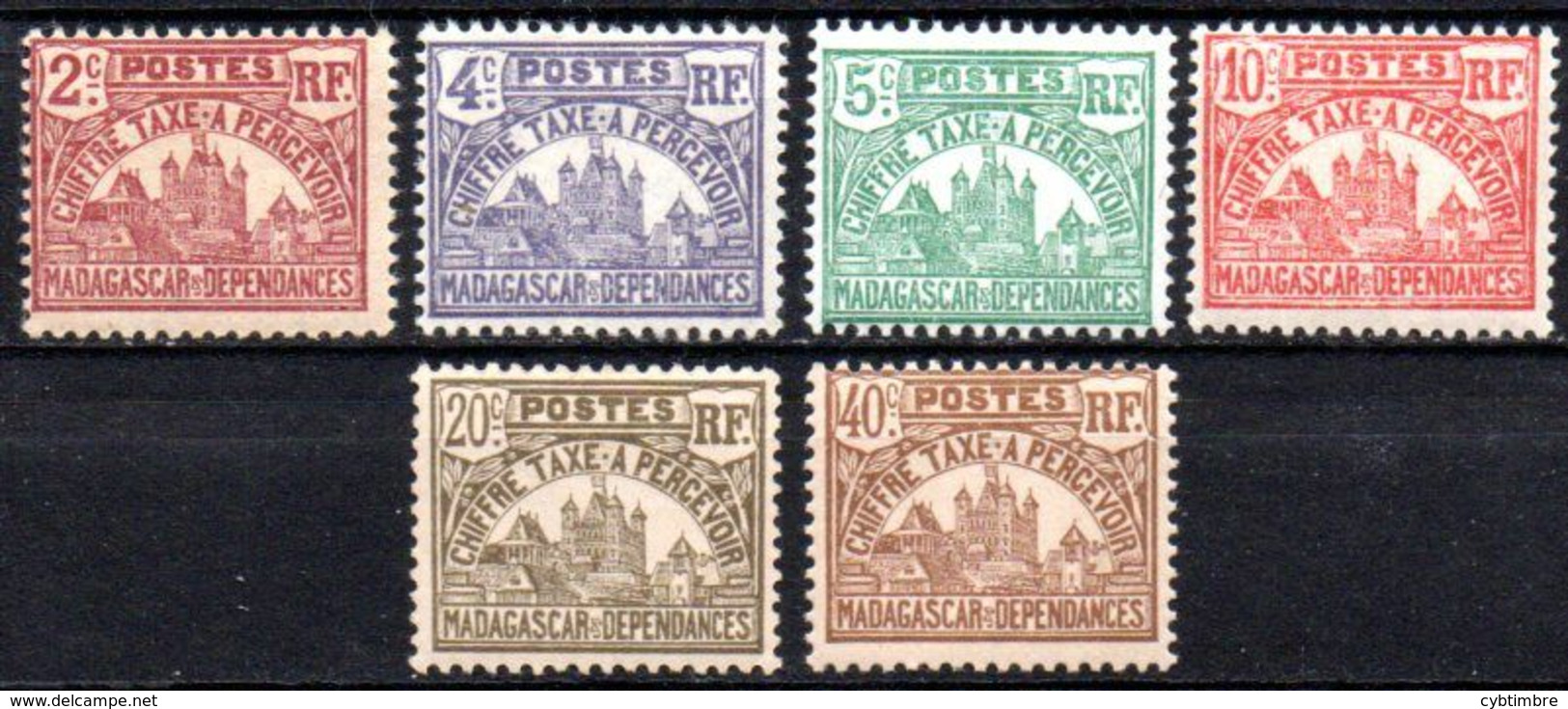 Madagascar: Yvert N° Taxe 8/13* - Timbres-taxe