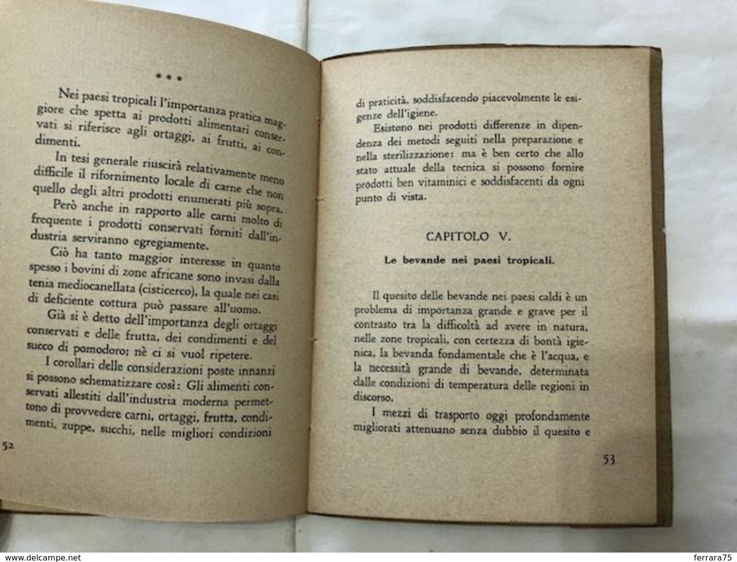 ERNESTO BERTARELLI COME DEVE NUTRIRSI L'ITALIANO NELL'AFRICA ORIENTALE CIRIO AOI