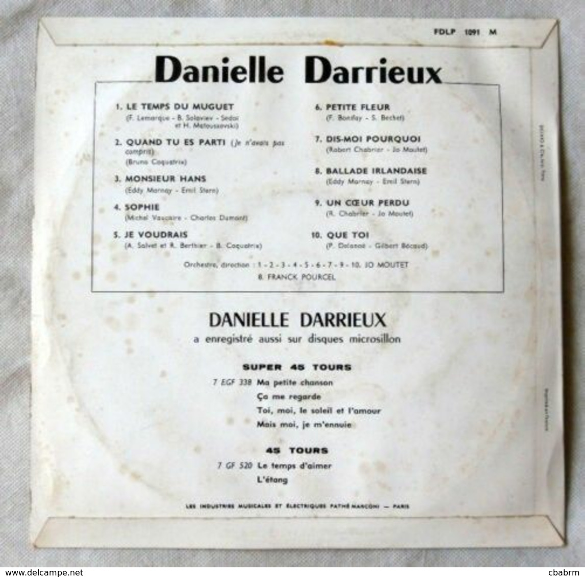 33 TOURS 25 Cm DANIELLE DARRIEUX LE TEMPS DU MUGUET PATHE MARCONI FDLP 1091 M - Formats Spéciaux