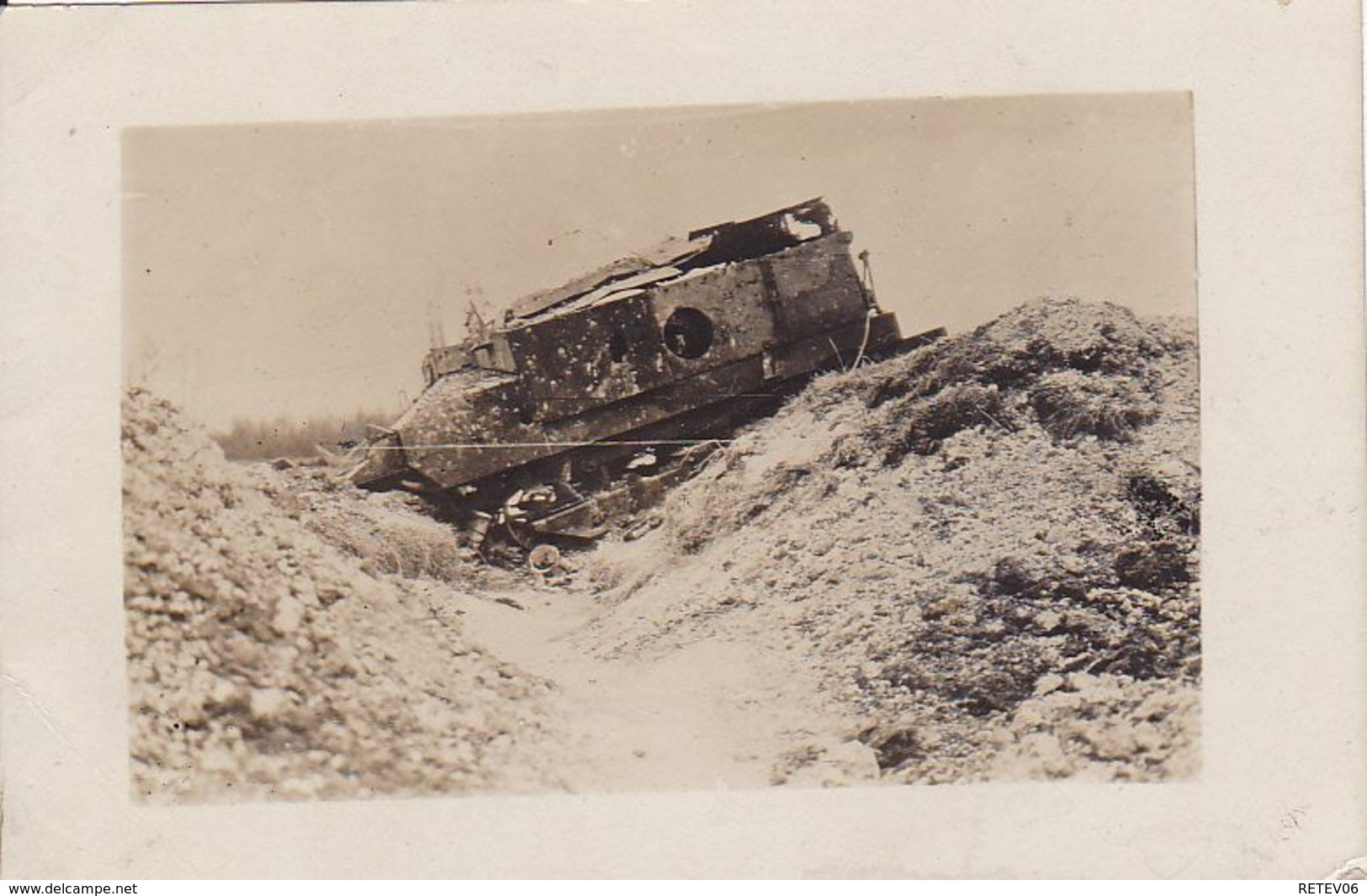 Tank Panzer Français Carte Photo Allemande 1° Guerre - Weltkrieg 1914-18