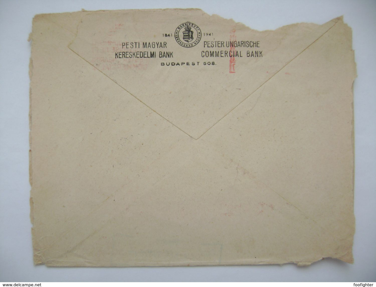 R Letter Budapest Red Meter Stamp Freistempel 1949 - Hungarian Commercial Bank Of Pest - Air Mail - Hojas Completas