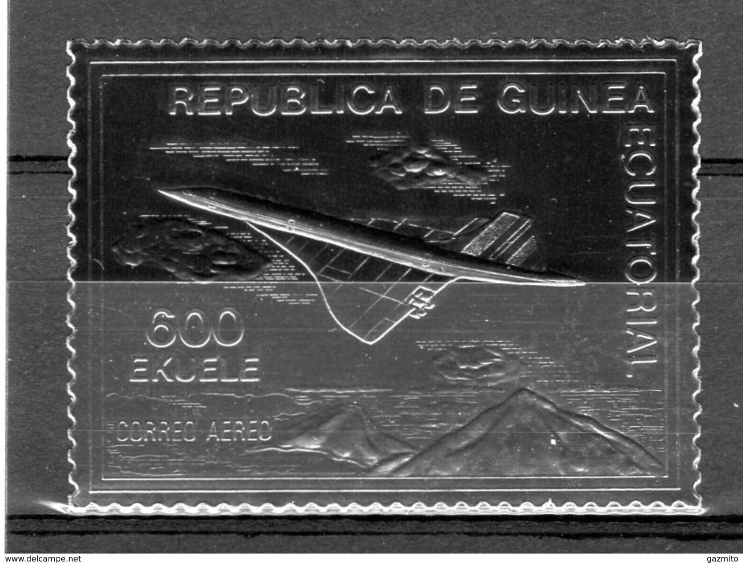 Guinea Equat. 1976, Concorde, 1val SILVER - Equatorial Guinea