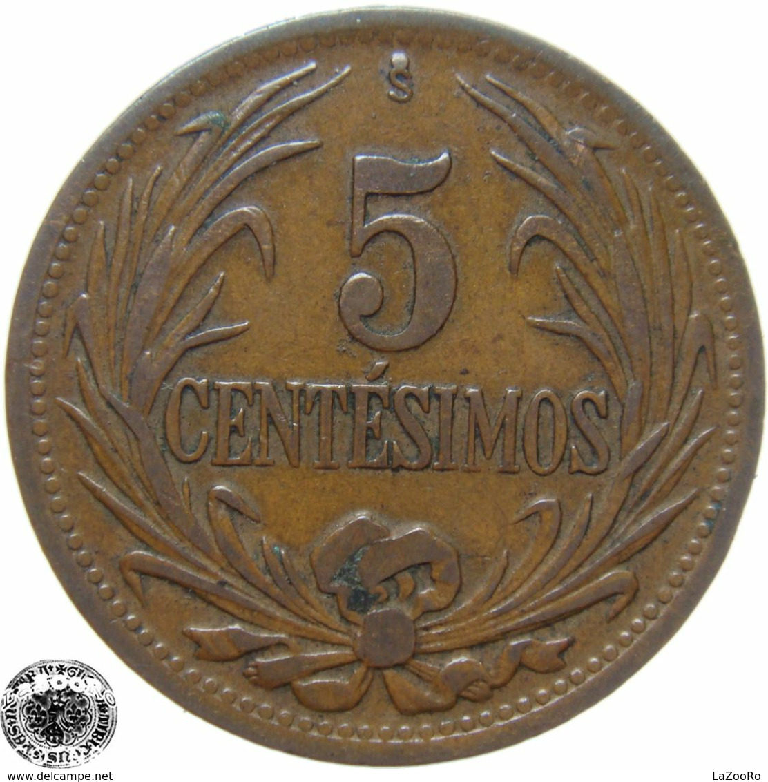 LaZooRo: Uruguay 5 Centesimos 1944 XF - Uruguay