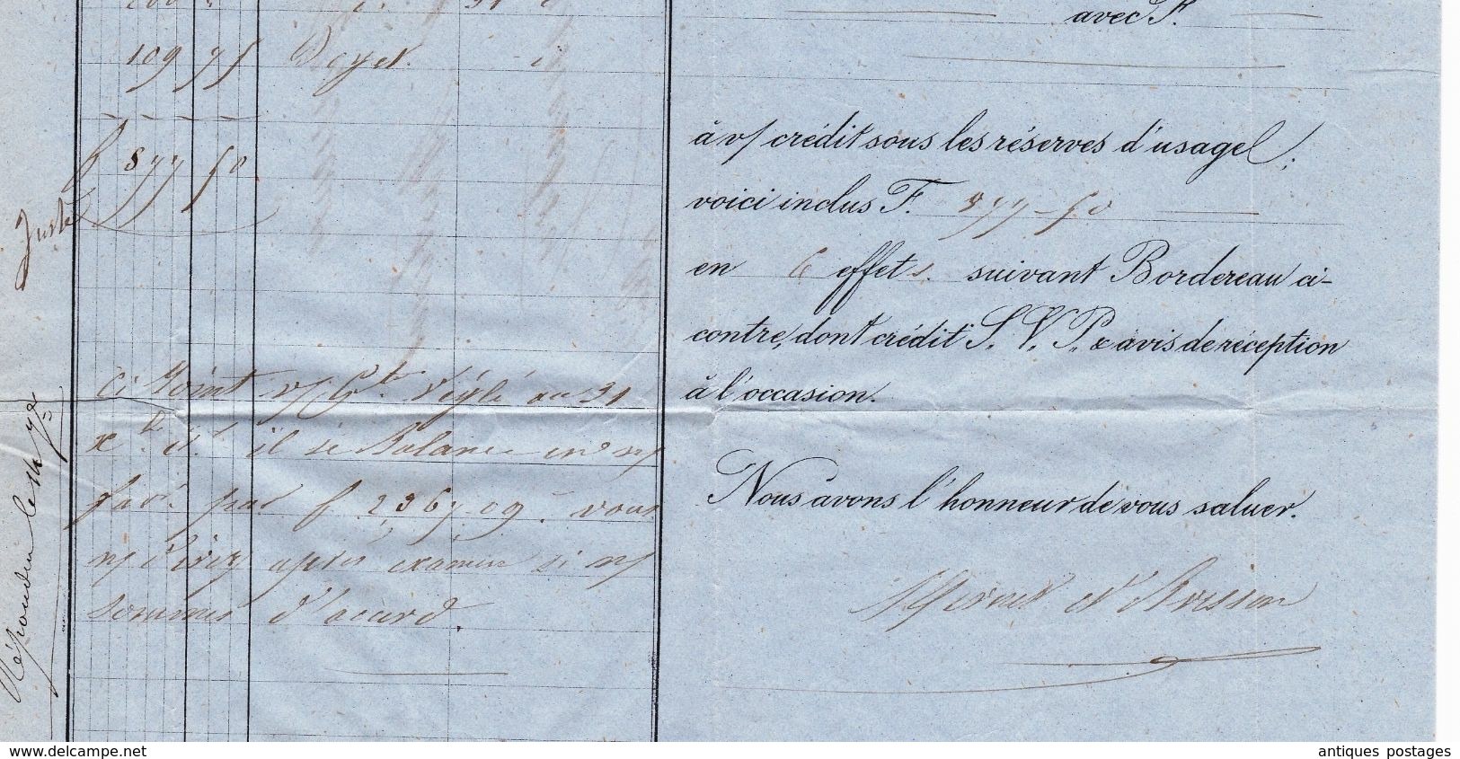 Lettre Bourges Cher 1859 Commentry Allier Mornet & Brisson Banque Banquier Napoléon III 40 Centimes