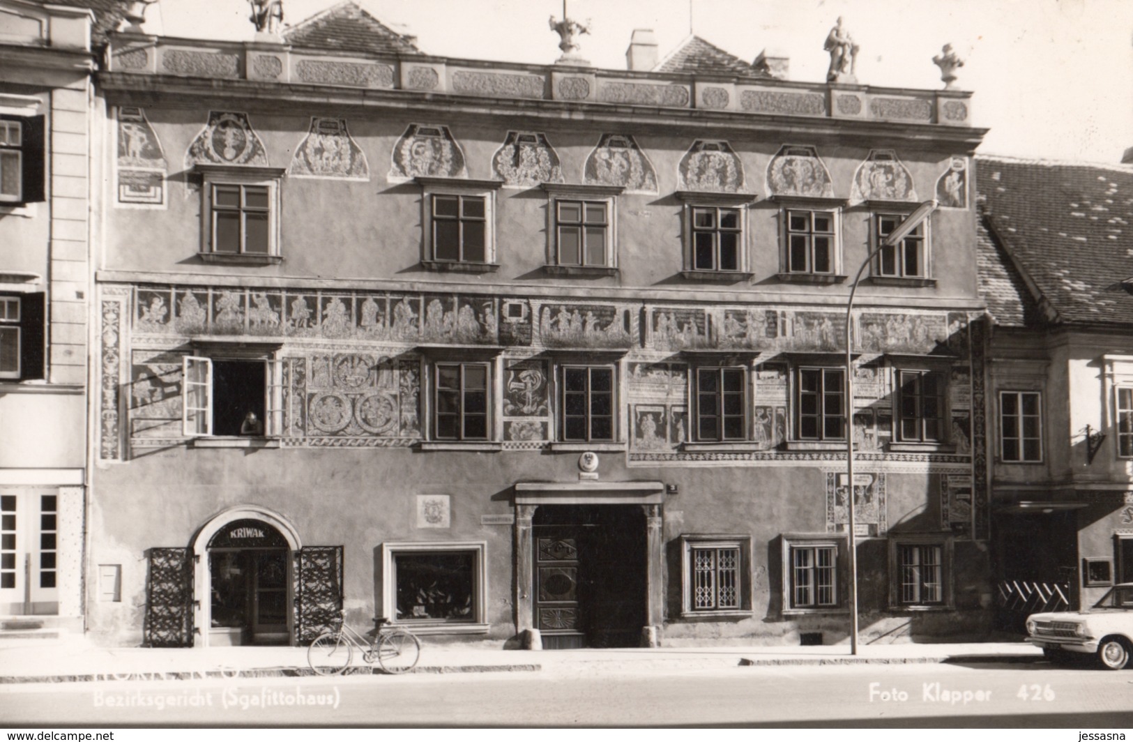 AK - NÖ - HORN - Bezirksgericht (Sgafittohaus) - 1960 - Horn