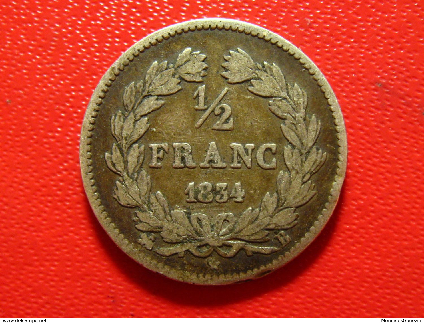 France - 1/2 Franc 1834 B Rouen Louis Philippe 4311 - 1/2 Franc