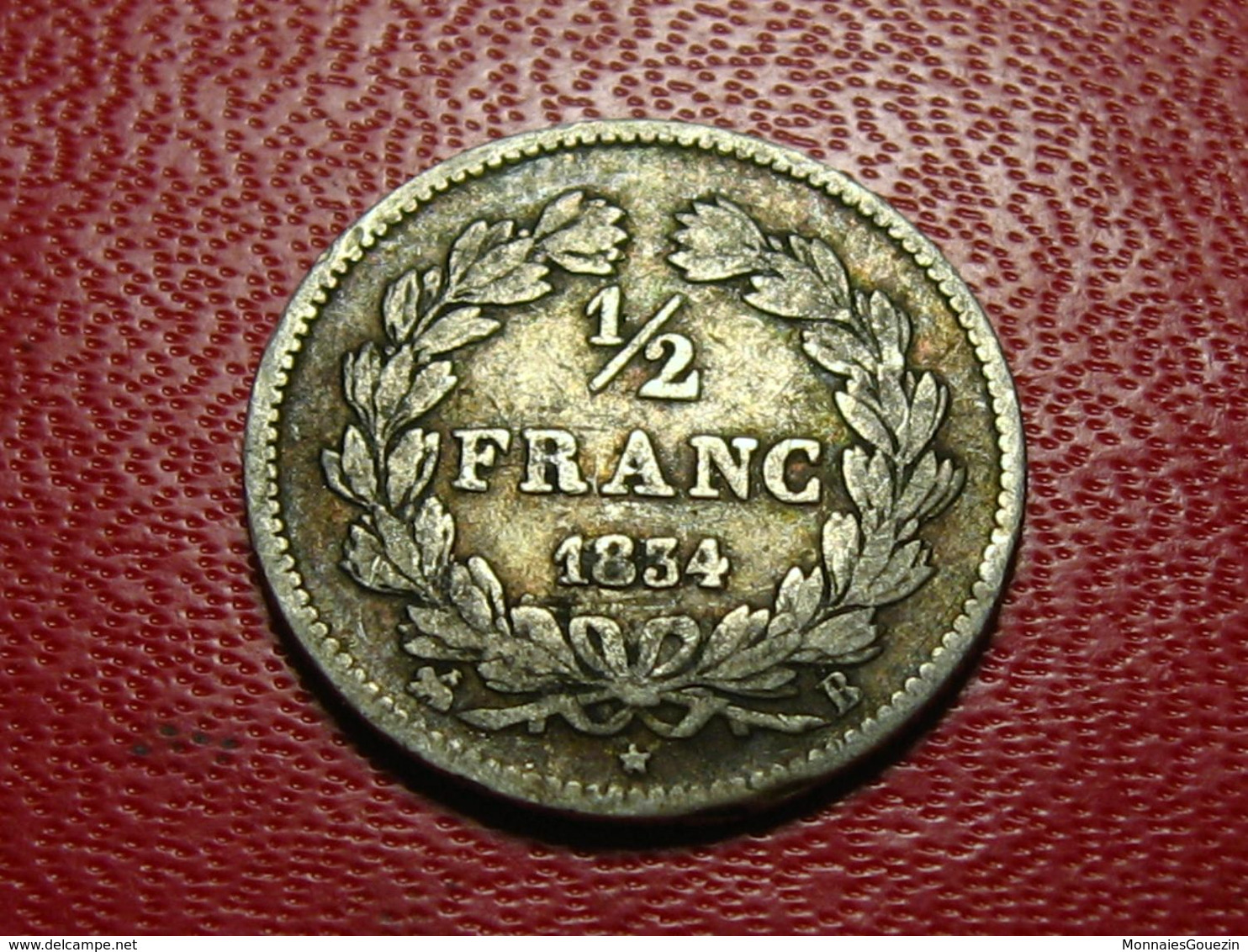 France - 1/2 Franc 1834 B Rouen Louis Philippe 4311 - 1/2 Franc