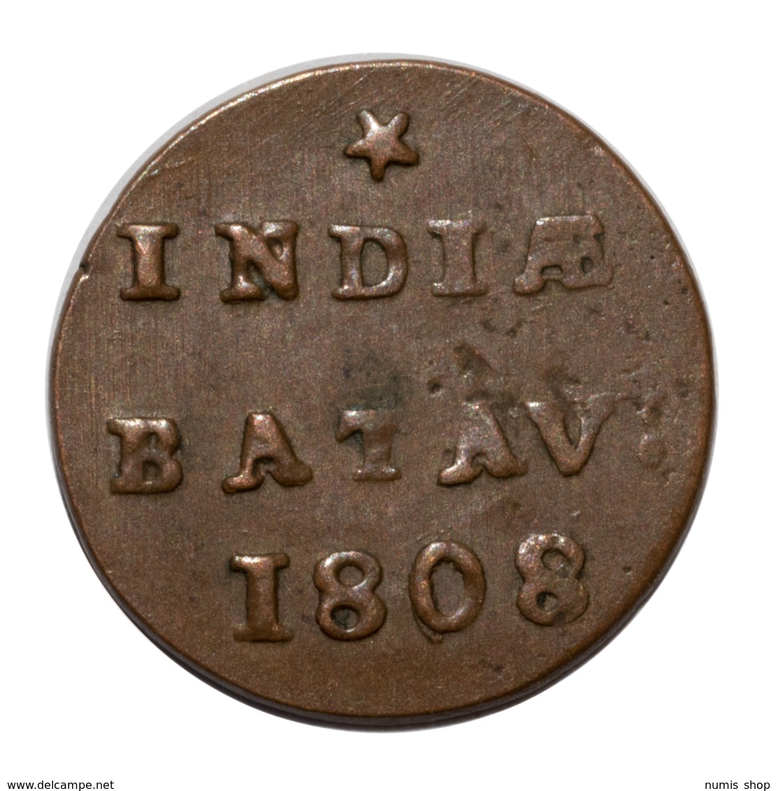 Niederlande / East Indies - 1/5 Duit - 1808 - XF #A84 - Niederländisch-Indien