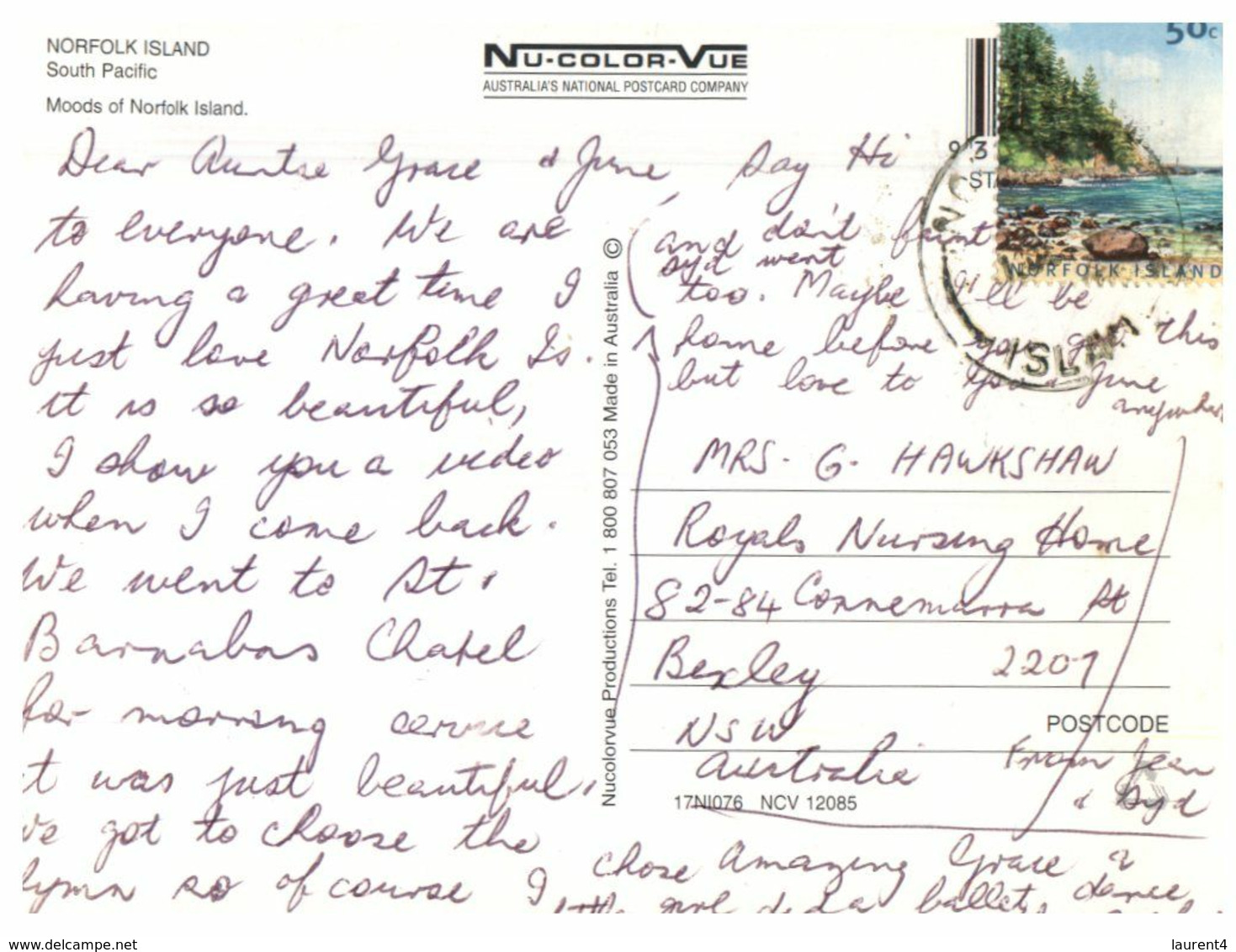 (M 25) Australia - NSW - Norfok Island (with Stamp) - Norfolk Island