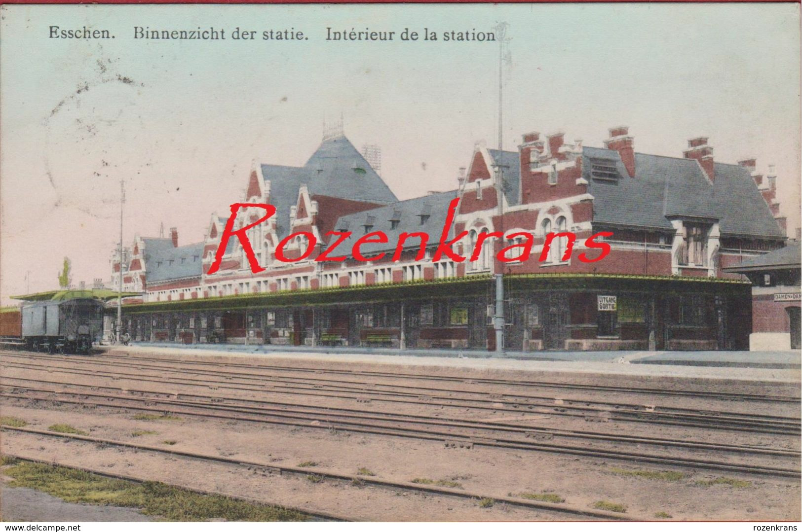 Essen Esschen Binnenzicht Der Statie Station La Gare Ingekleurd Chromatografie (zeer Goede Staat) - Essen