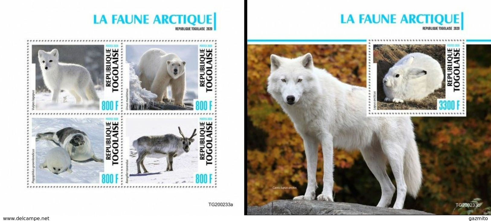 Togo 2020, Animals Artic Fauna, 4val In BF+BF - Arctic Wildlife