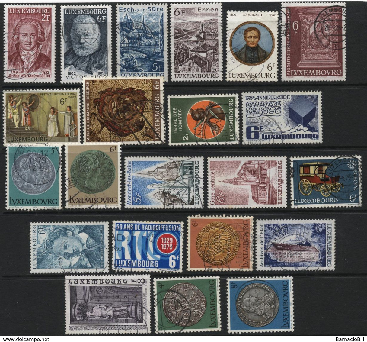 Luxembourg (63) 1960-80 100 Different Stamps. Used & Unused. - Collections