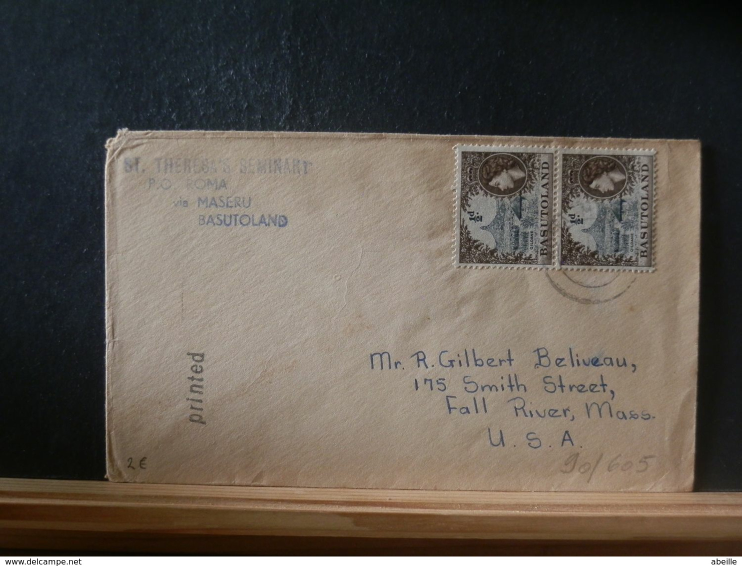 90/605 LETTRE  BASUTOLAND  TO USA - Other & Unclassified