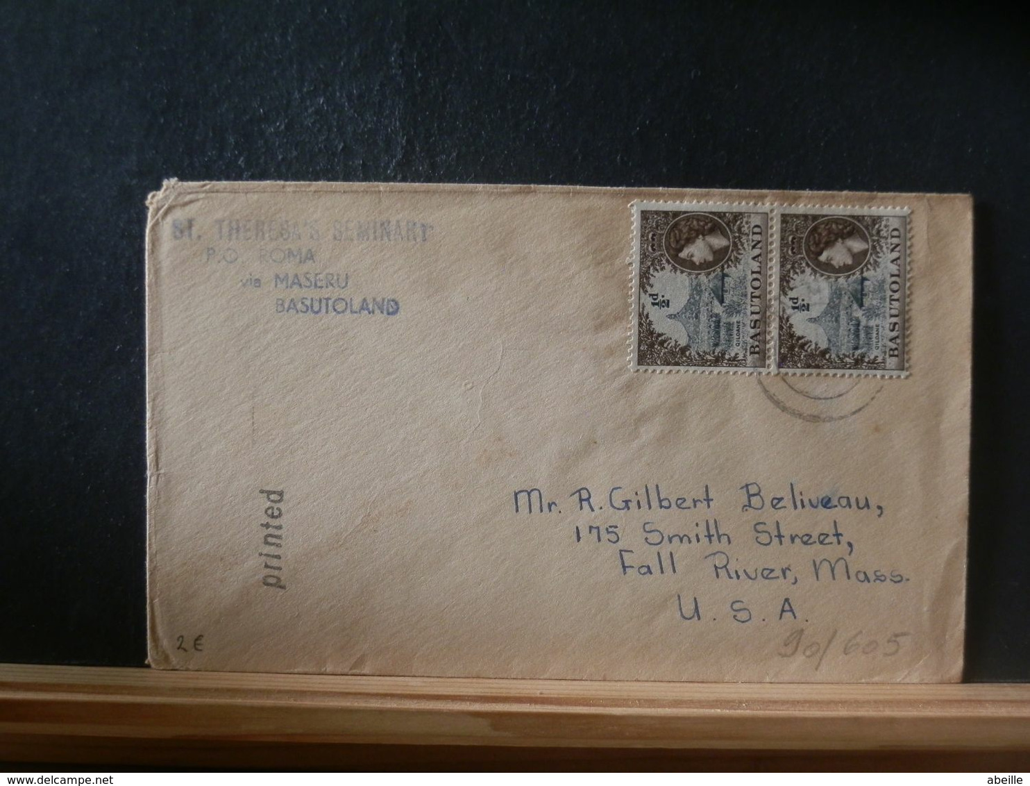 90/605 LETTRE  BASUTOLAND  TO USA - Altri & Non Classificati