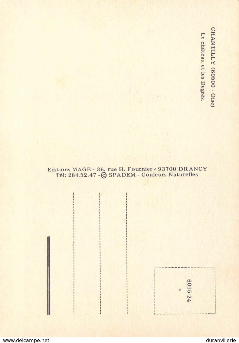 60 - Chantilly - Le Chateau Et Les Degrés - Chantilly