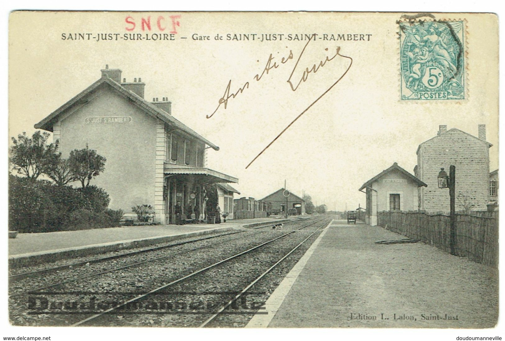 CPA - 42 - SAINT JUST SUR LOIRE -- Gare De Saint Just - Saint Rambert - Saint Just Saint Rambert
