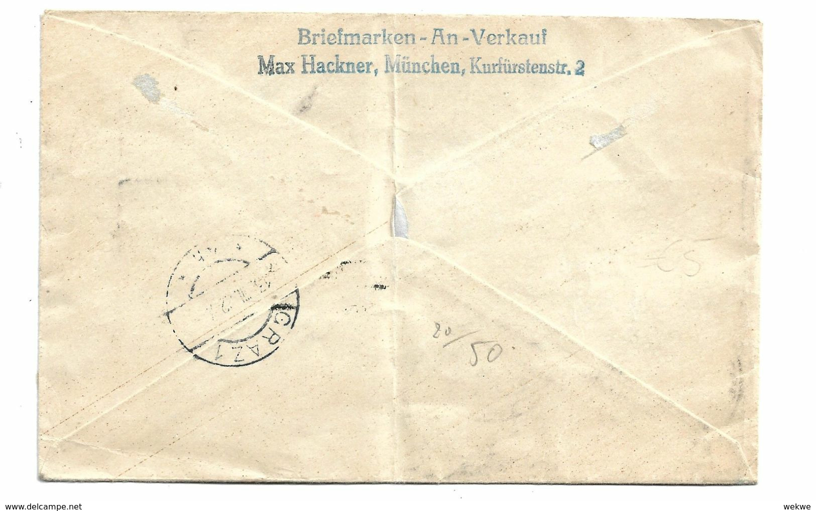 Inf254 / DEUTSCHES REICH - Gewerbeausstellung M¨nchen 1922 Per Express, Einschreiben  München Nach Graz (Sonder-R-Zettel - Covers & Documents