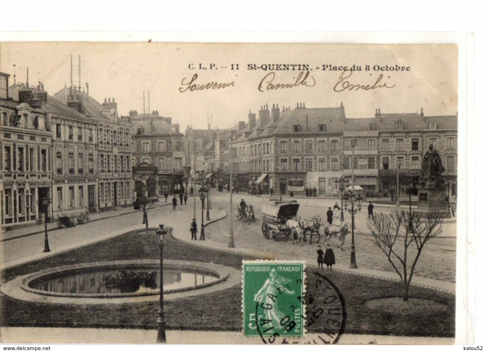 SAINT  QUENTIN          //         LA  PLACE  DU 8 OCTOBRE - Saint Quentin