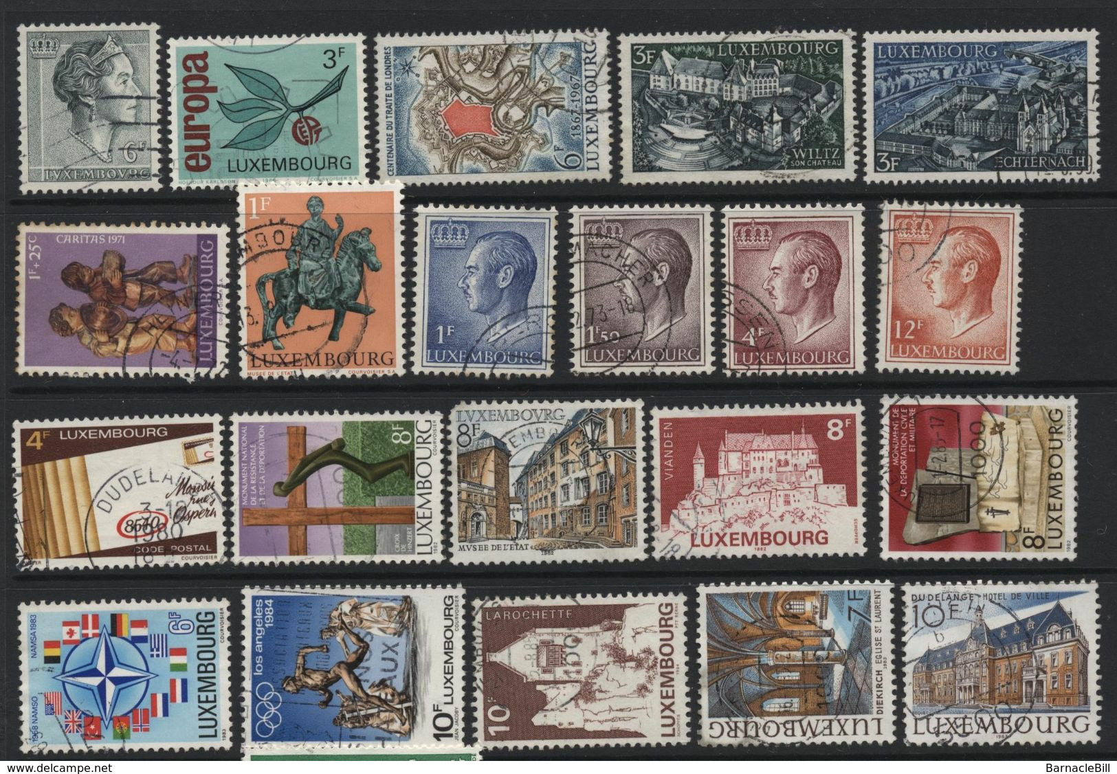 Luxembourg (67) 1960-90 50 Different Stamps. Used & Unused. - Collections