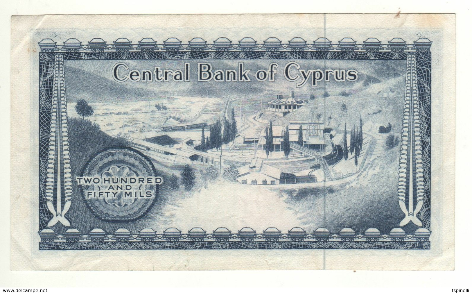 CYPRUS   250 Mils     P41c     1.10.1981  ( Olives - Limestone Quarry ) - Cyprus