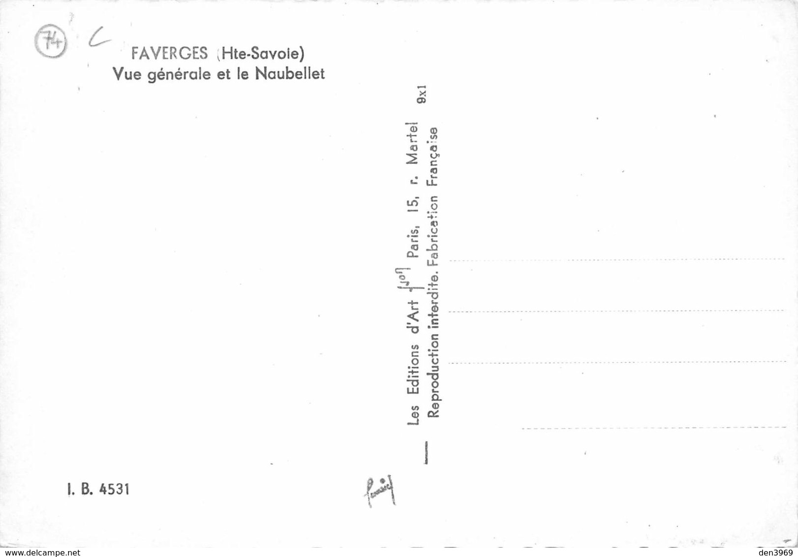 FAVERGES - Vue Générale Et Le Naubellet - Editions Yvon - Faverges