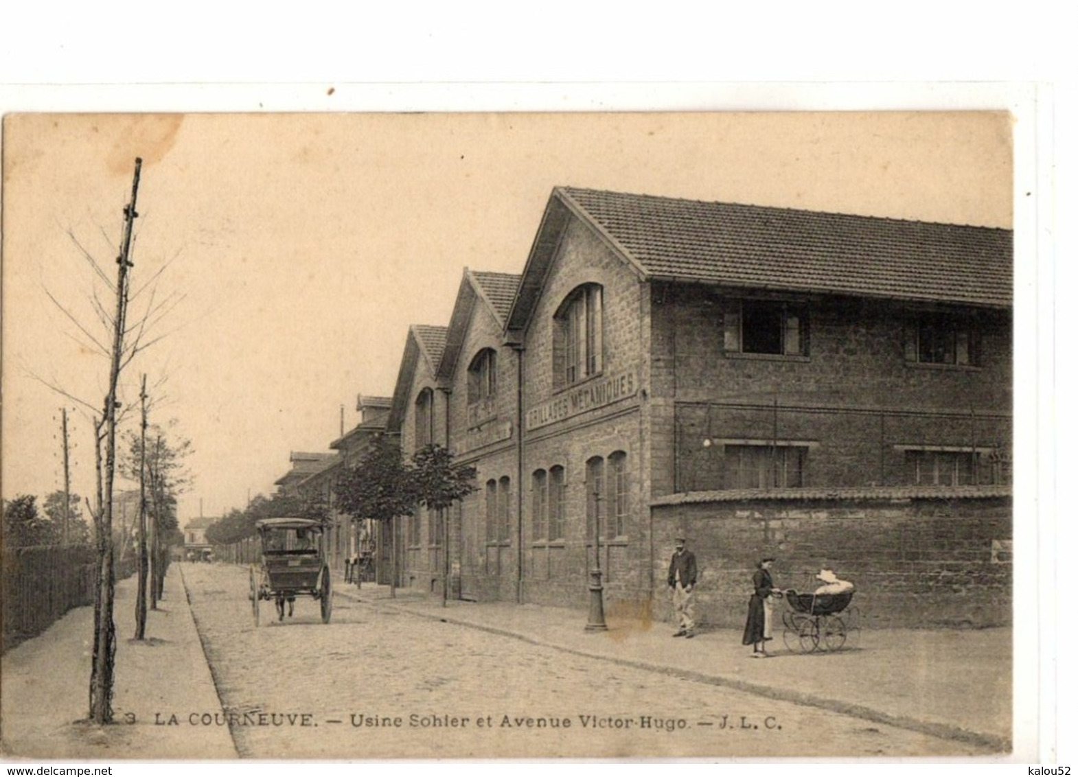 LA COURNEUVE     //               USINE  SOHIER  ET AVENUE  VICTOR HUGO - La Courneuve