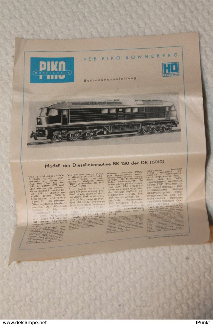 Diesellokomotive Der Deutsche Reichsbahn; BR 130; PIKO; Epoche IV; Neu In OVP - Locomotives