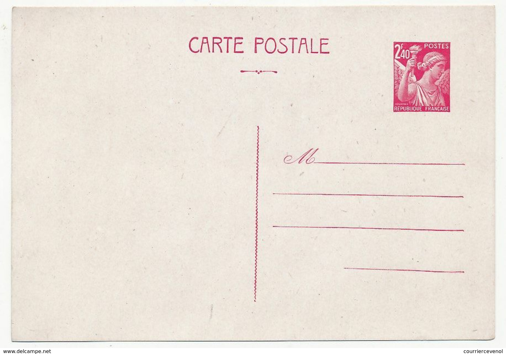 FRANCE - Entier Postal 2.40 Francs IRIS Groseille Carte Postale G1 Neuve - Standard Postcards & Stamped On Demand (before 1995)