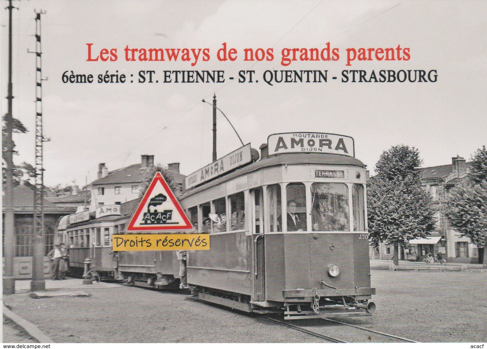 210T - Trams Anciens De Saint-Etienne (42) Au Terminus De Terrasse - - Tramways