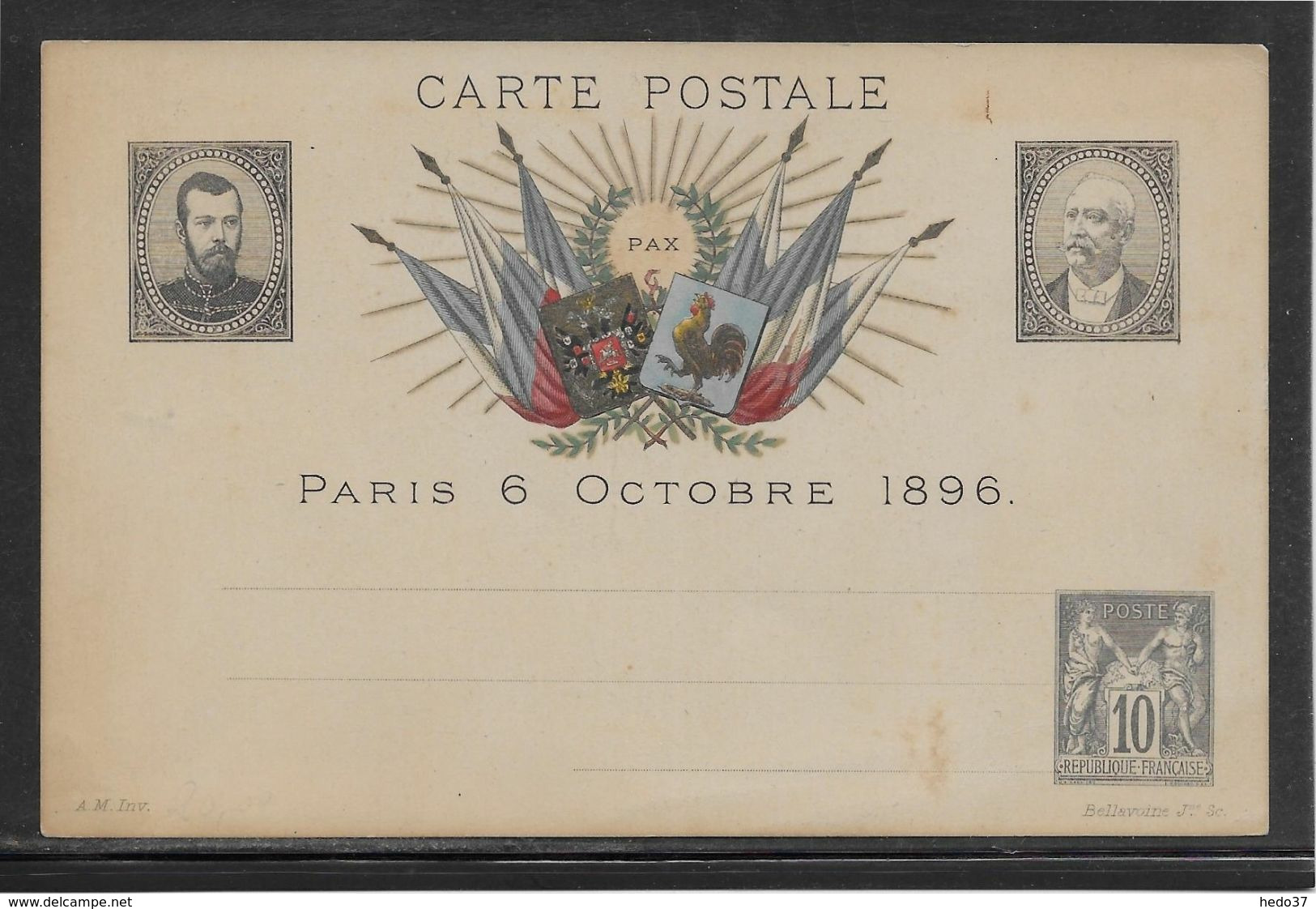 France Entiers Postaux - 10 Centimes Sage Storch G27a - TB - Standard Postcards & Stamped On Demand (before 1995)