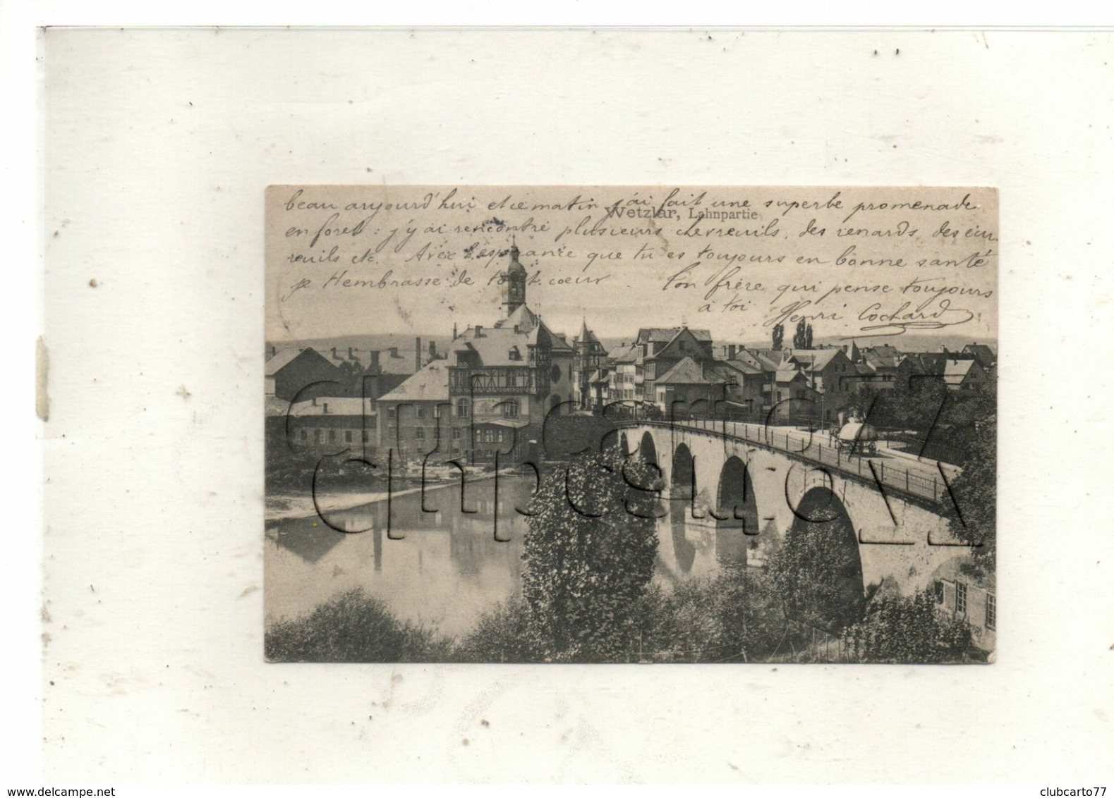 Wetzlar (Allemagne, Hesse) : Lahnpartie Und Brücke  Im 1906 (Lebendig) PF. - Wetzlar