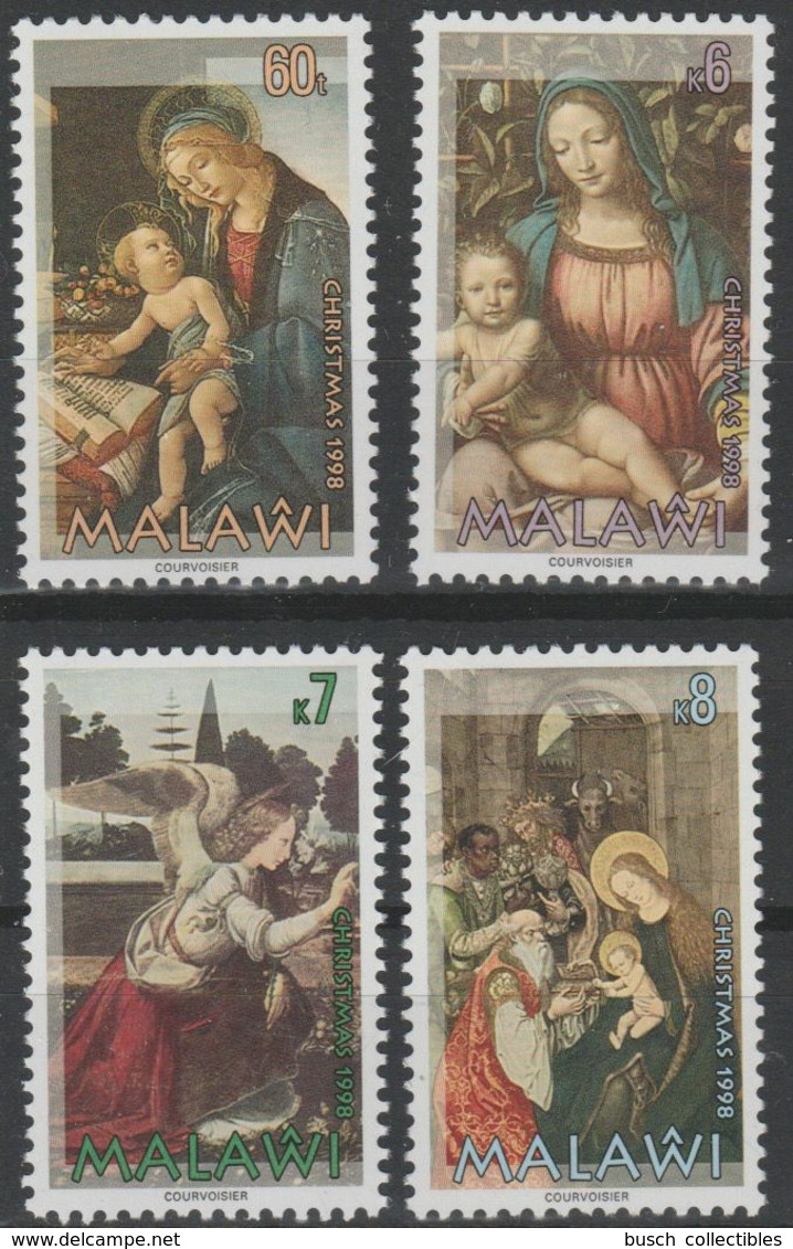 Malawi 1998 Mi. 694 - 697 Christmas Weihnachten Noël Natal Botticelli Da Vinci Von Luini Art Kunst Painting - Christmas