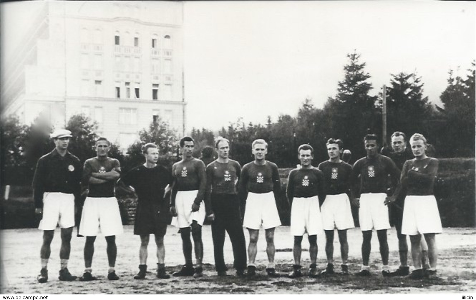 Photography FO000450 - Football Soccer Calcio Fascism Nazism WW2 NDH Croatia Austria Stockerau 17x10.5cm DAMAGED - Sports