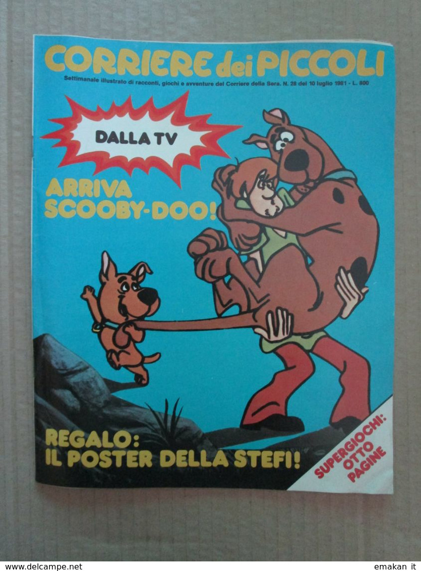 #  CORRIERE DEI PICCOLI N 28 / 1981  PUFFI / ALLEGATI GIOCHI DA RITAGLIARE - Corriere Dei Piccoli