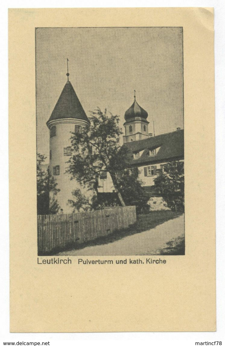 Leutkirch Pulverturm Und Kath. Kirche Allgäu Tübingen Ravensburg Postkarte - Leutkirch I. Allg.